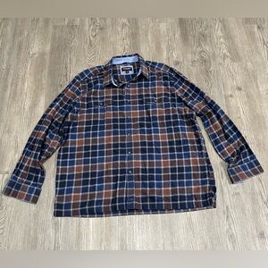Johnston & Murphy 100% cotton flannel long sleeve button down shirt XXL